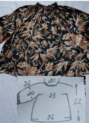 Розкішна блуза, оверсайз,квітковий принт3 фото