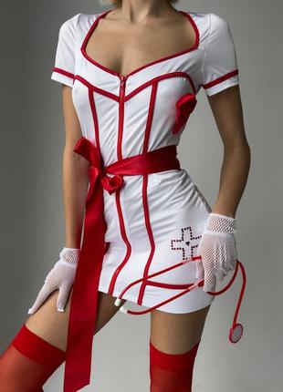 Еротичний костюм медсестри/ комплект для еротичних ігор