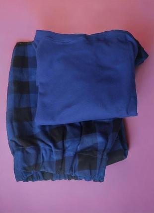 Пижама женская синяя модель 001, размер 48, 100% хлопок4 фото