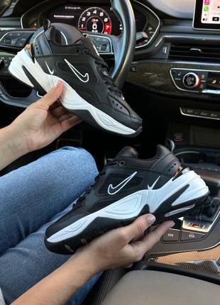 Женские кроссовки nike Jordan m2k tekno / найк / демисезонные / весенние, летние, осенние / обувь / кожа / черные, белые, серые