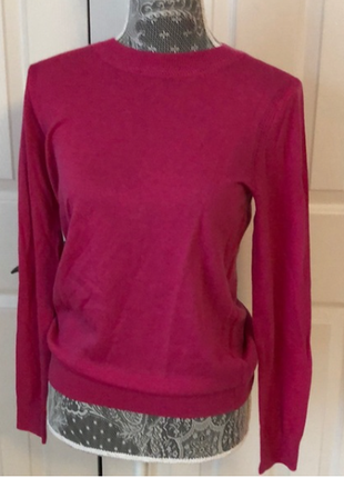 H&m якісний бузковий светр 100% вовна мериноса/ джемпер пуловер1 фото