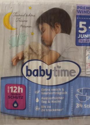 Подгузники детские babytime premium windelind 5+ (13-27 кг) 34 шт