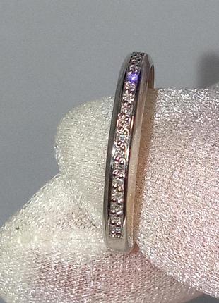 Кольцо дорожка бриллиант белое золото 585 15,5р каблучка діамант6 фото
