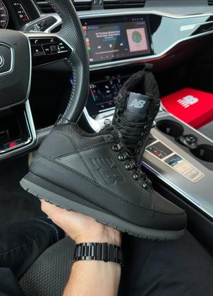 Чоловічі кросівки new balance 754 fur / нью беленс / утеплені / зимові / взуття / шкіра, хутро / з хутром / чорні, сірі