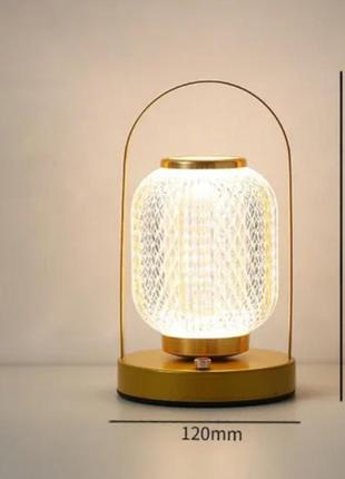 Настільна led лампа нічник акумуляторна/ декоративний led світильник на акумуляторі6 фото