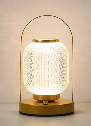 Настільна led лампа нічник акумуляторна/ декоративний led світильник на акумуляторі3 фото