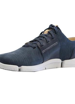 Кожаные кроссовки clarks tri caitlin navy4 фото