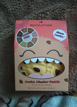 I heart revolution cookie палетка теней chocolate chip #росборя