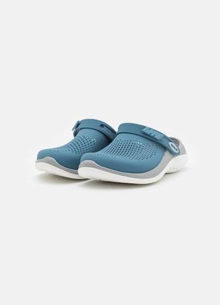 Крокс лайтрайд голубые с серым crocs literide 360 clog blue steel/microchip2 фото