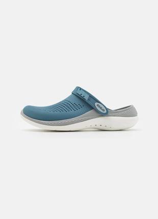 Крокс лайтрайд голубые с серым crocs literide 360 clog blue steel/microchip3 фото