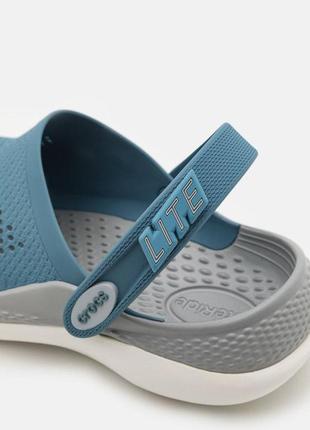 Крокс лайтрайд голубые с серым crocs literide 360 clog blue steel/microchip7 фото