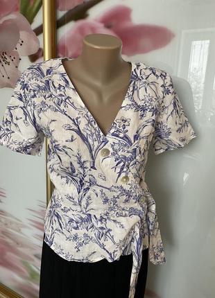 Льняная блуза от h&m xs, s