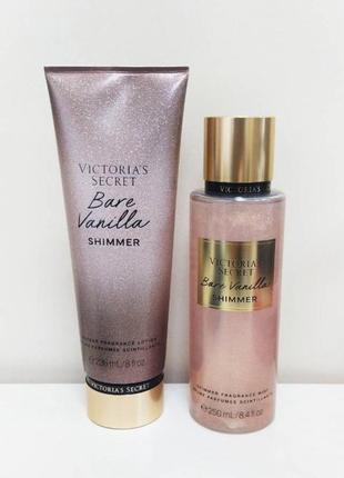 Парфумований набір для тіла bare vanilla shimmer від victoria's secret6 фото