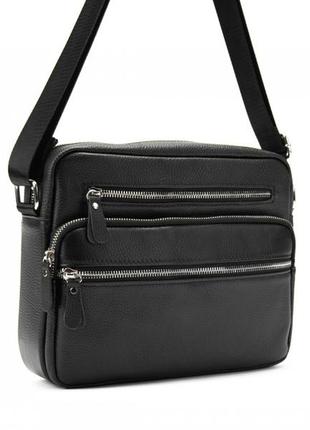 Кожаная сумка на плечо мужская горизонтальная сумка месенджер