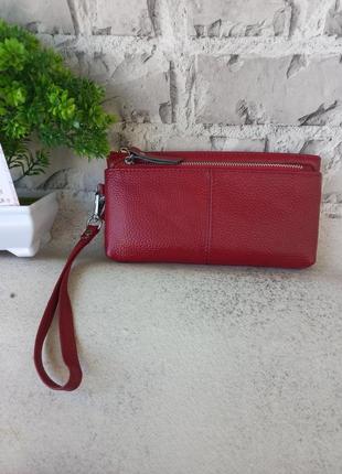 Женский кожаный кошелек косметичка кожаная