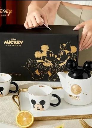 Disney набір mickey чайник (заварник) та дві чашки міккі маус дісней