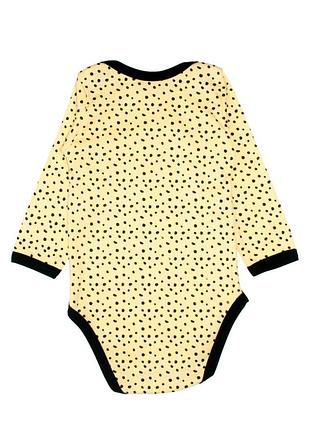 Боді дитячий жовтий в горошок tm mishka 2