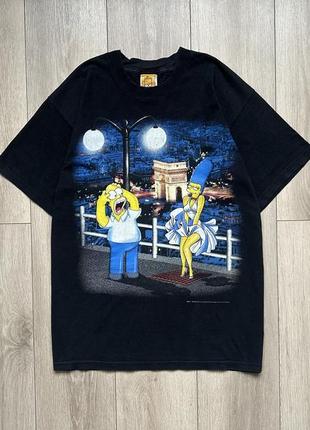 Винтажная футболка мерч the simpsons 1999 screen srars