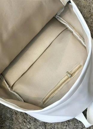 Рюкзак для ноутбука портфель на учебу для работы мужской женский спортивный черный белый базовый на замочке сумка в школу4 фото