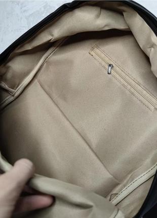 Рюкзак для ноутбука портфель на учебу для работы мужской женский спортивный черный белый базовый на замочке сумка в школу5 фото