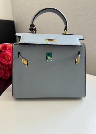 Шикарная сумка кожаная в стиле hermes kelly