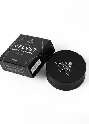 Пудра для лица bogenia velvet matte №105 vanilla ванильный3 фото