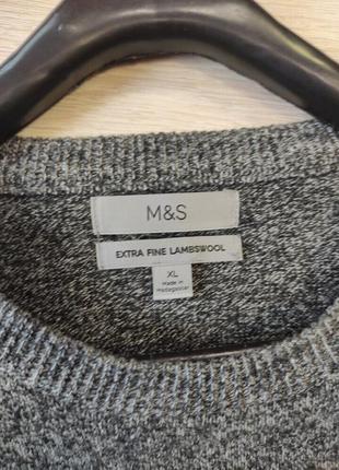 Мужской шерстяной свитер m&amp;s p xl8 фото