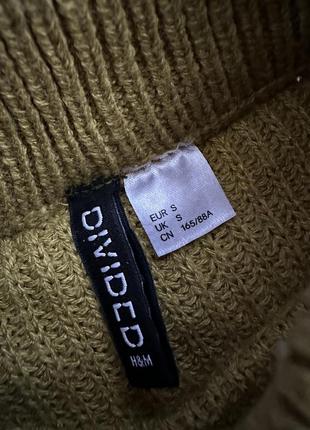 Стильний жіночий вкорочений светр h&m колір хакі, розмір s5 фото
