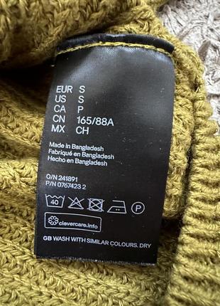 Стильний жіночий вкорочений светр h&m колір хакі, розмір s6 фото