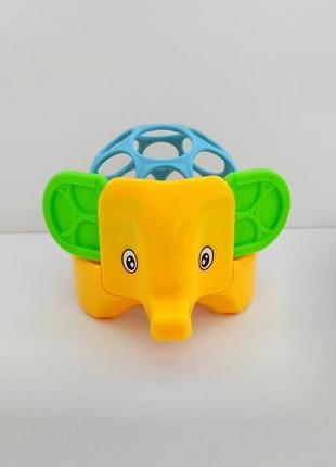 Іграшка-брязкальце слоник жовтий