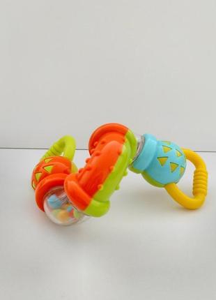 Іграшка-брязкальце baby team «зиґзаґ» різнобарвна1 фото