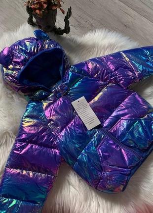 Куртка демисезонное хамелеон для девочки, размер 90 см2 фото