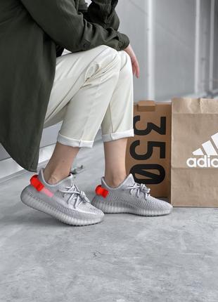 Adidas yeezy boost 350 grey orange, кросівки адідас ізі буст7 фото