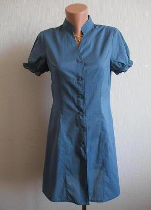 Хлопковое платье рубашка туника на пуговицах la vie1 фото