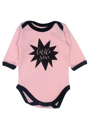 Боді дитячий рожевий little stars tm mishka