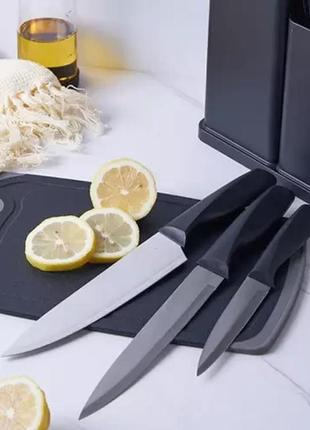 Набор кухонных аксессуаров из силикона с деревянными ручками на подставке, черное, 19 штук7 фото