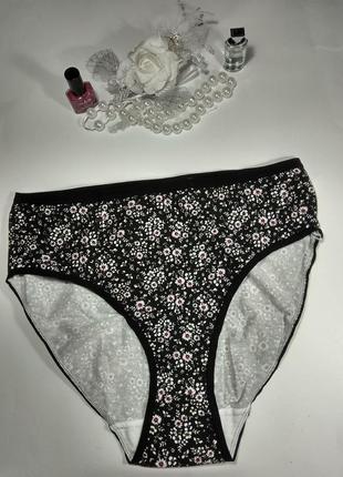 Високі котонові бавовняні трусики розмір l/xl