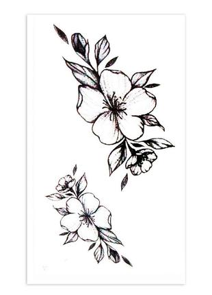 Набір тату для тіла tattooshka графічні квіти (wm-425)
