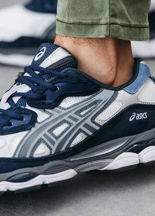 Мужские кроссовки asics gel nyc blue white 40-41-42-43-44-458 фото