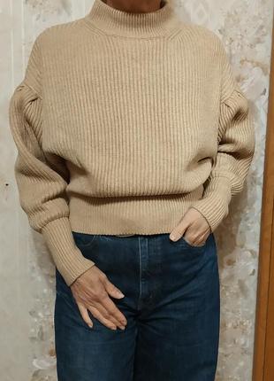 Zara теплый  свитер свитерок с  добавлением шерсти
