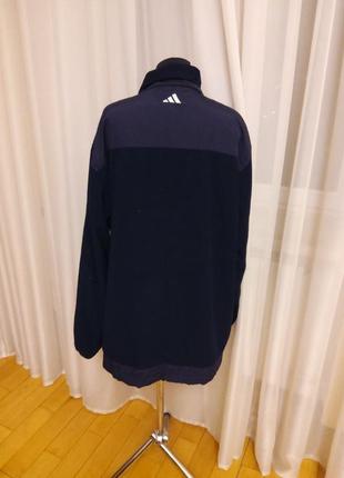 Синя подвійна куртка вітровка + флисовка adidas раз.2xl-3xl8 фото