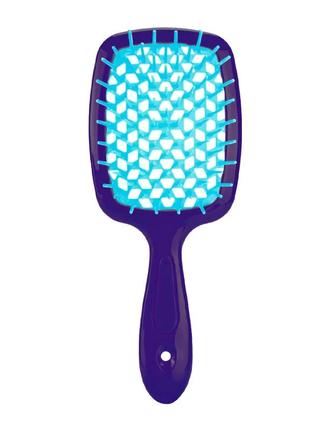 Расческа для волос superbrush plus hollow comb фиолетово-синяя