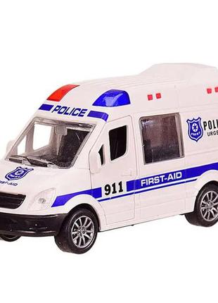 Автомодель автопром поліція біла синя вставка (ap7474/3)