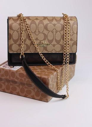 Coach mini klare crossbody beige/brown/black