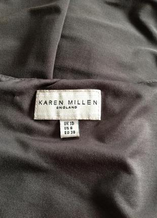 Оливковое фирменное лёгкое платье бренда karen millen7 фото