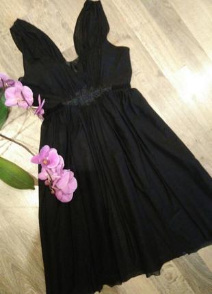 Платье сукня чёрное шикарное.cream