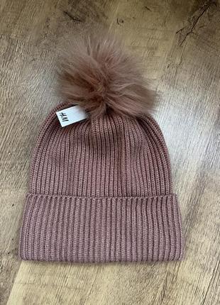 Шапка женская h&m. с кашемиром и шерстью.