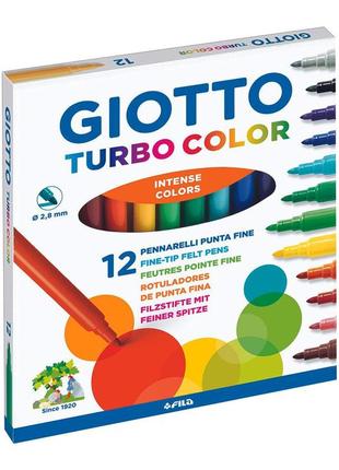 Фломастери fila giotto turbo color 12 кольорів (416000)