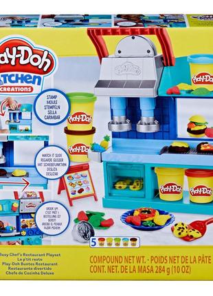 Набір для творчості play-doh kitchen creations ресторан шеф-кухаря (f8107)1 фото