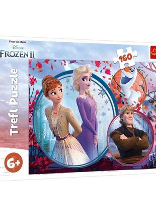 Пазлі trefl frozen 2 пригоді сестер 160 деталей (15374)